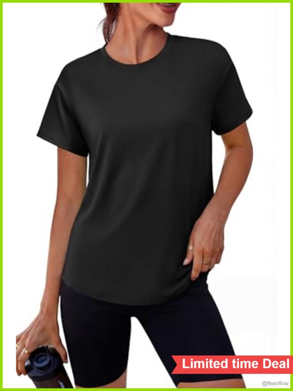 Women's Short Sleeve Loose Fit Workout Top Crew Neck Athletic T-Shirt